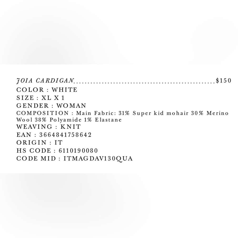 Sezane Joia Cardigan Écru. - Size XL - Picture 11 of 11